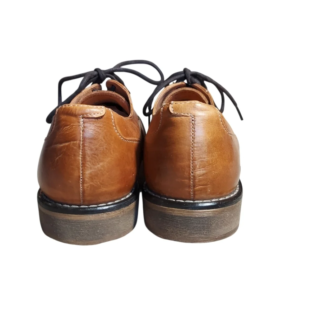 Bed Stu Workshop Leather Oxford Shoes Men’s 9 Brown Vegetable Tanned Lace Up